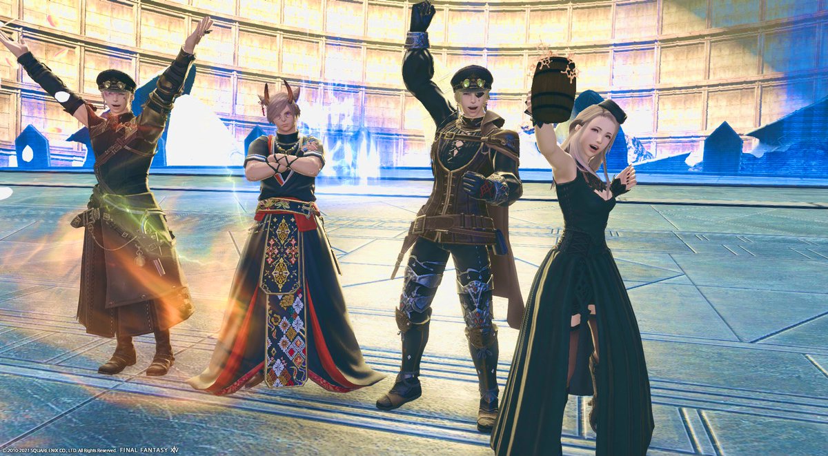 FF_shizu's tweet photo. #おはミド ☀️
昨日は、シャムさんがタチノ解放したーって事でみんなで
⊂(˙꒳˙⊂ )))Σ≡GO!!
戦闘中にコメ打てるんが凄い𐤔𐤔
その後、#HitWizards にまた3名入ったんで歓迎レイド 解除オーボンヌへ。欲しいキャス胴出たけど和装じゃなかった。あれ?
#本日のミドラン #FF14 #GPOSERS #XIV_PICTCLIP https://t.co/bYxuwh39op