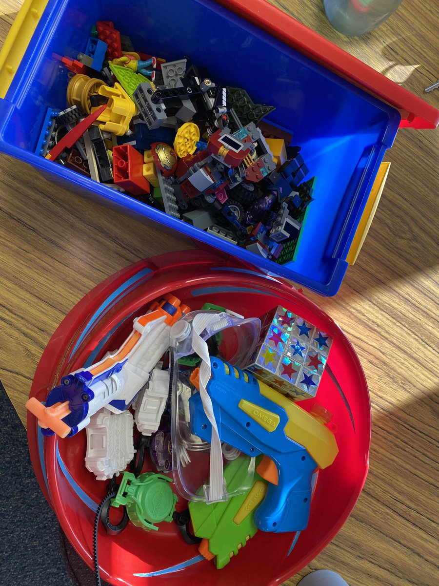 This guy got some new toys today!! Shout out to my amazing son for donating his toys to one of my students! 🥰 <a href="/JWReasonElem/">JW Reason Elementary</a> <a href="/Mrs_McElhose/">Mallory McElhose</a>