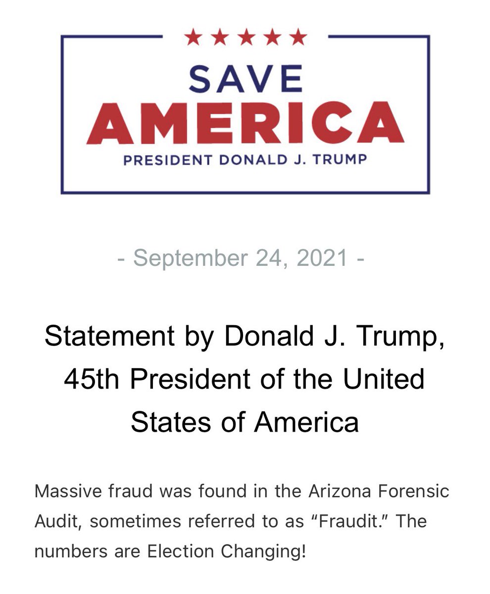 Statement by Donald J. Trump, 45th President of the United States of America