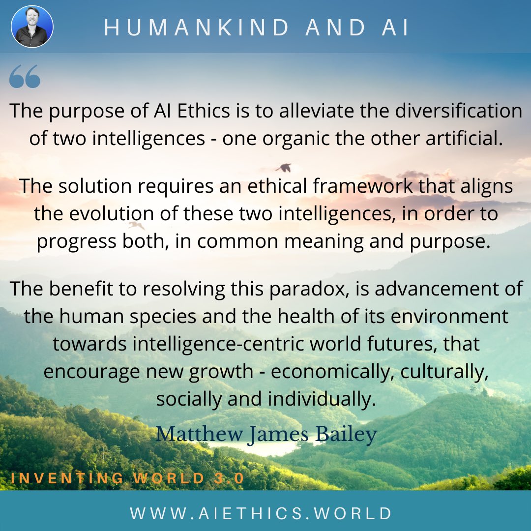 the_ai_mystic's tweet photo. Thoughts for today.
@elonmusk @dekai123 @focampo13 @Onalytica @POTUS @stevewoz @JeffBezos
@IntelBusiness @BeverlyDRider @BorisJohnson
#Humankind #ArtificialIntelligence #AIEthics #InventingWorld3 https://t.co/ELqRGW2SxH