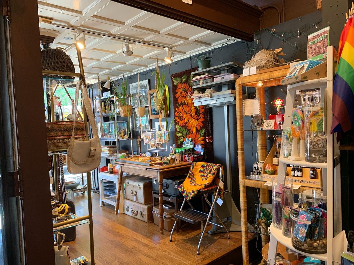 DowntownGSO's tweet photo. In case you didn’t hear, Design Archives Emporium just hit the big 2-0 last Saturday! Happy 20th Anniversary to one of the hippest spots in #DGSO, bringing quirky keepsakes and handmade souvenirs to the city for two decades. 

#downtowngreensboro #downtowngso https://t.co/Jz6nUBuVQa