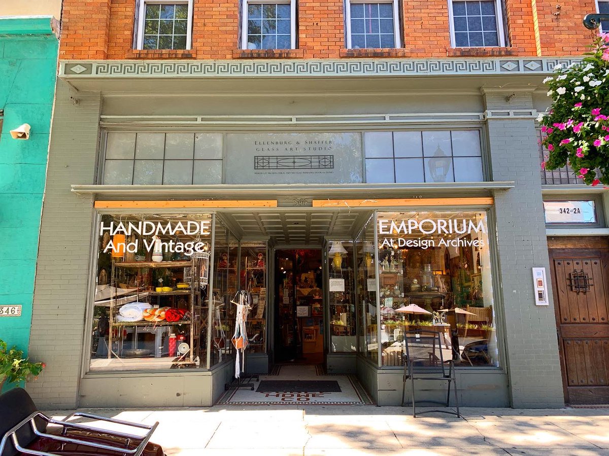 DowntownGSO's tweet photo. In case you didn’t hear, Design Archives Emporium just hit the big 2-0 last Saturday! Happy 20th Anniversary to one of the hippest spots in #DGSO, bringing quirky keepsakes and handmade souvenirs to the city for two decades. 

#downtowngreensboro #downtowngso https://t.co/Jz6nUBuVQa