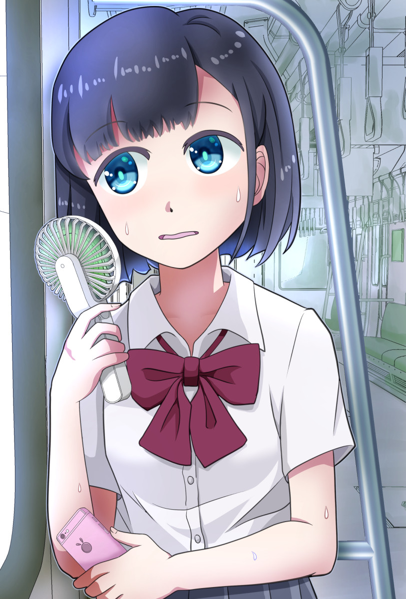 「8月に見かけたJKちゃんを描いてみました。今年の夏も暑かったです#イラスト練習 」|きさらぎこうしのイラスト