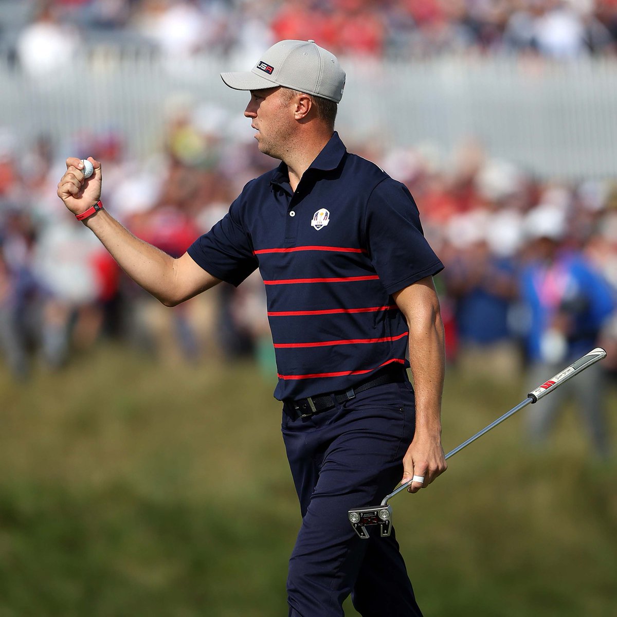 GolfDigest's tweet photo. Justin Thomas celebration appreciation post. 💯

#RyderCup https://t.co/GRdHSQXlVB