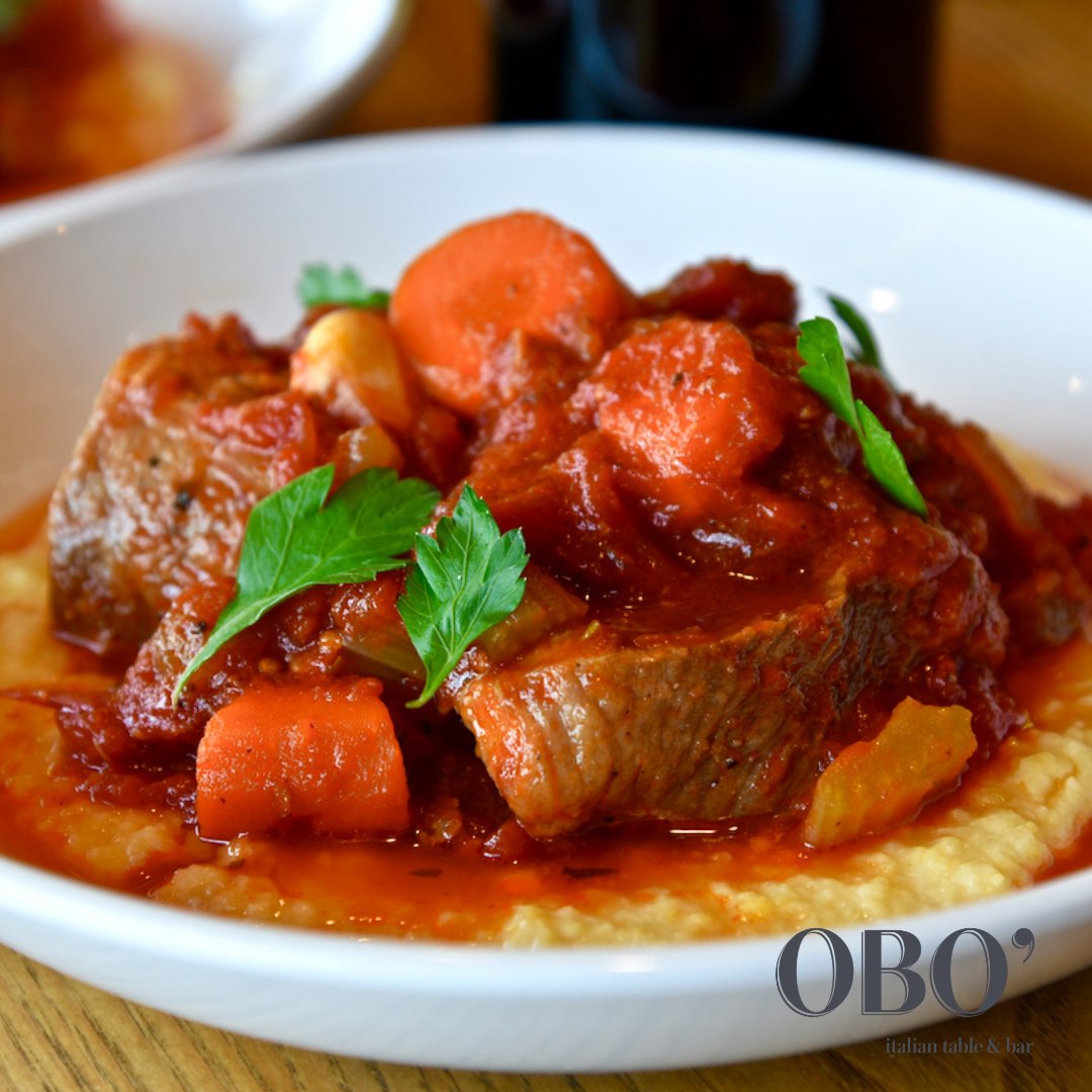 OBO' Italian $29 Dinner for Two Includes a Bottle of Wine Special (9/20-9/26) is Pork Ragu with San Marzano Tomatoes, Onions and Carrots, served over Creamy Rosemary Polenta. Paired with a Select Bottle of Wine.

oboitalian.com/order-online/