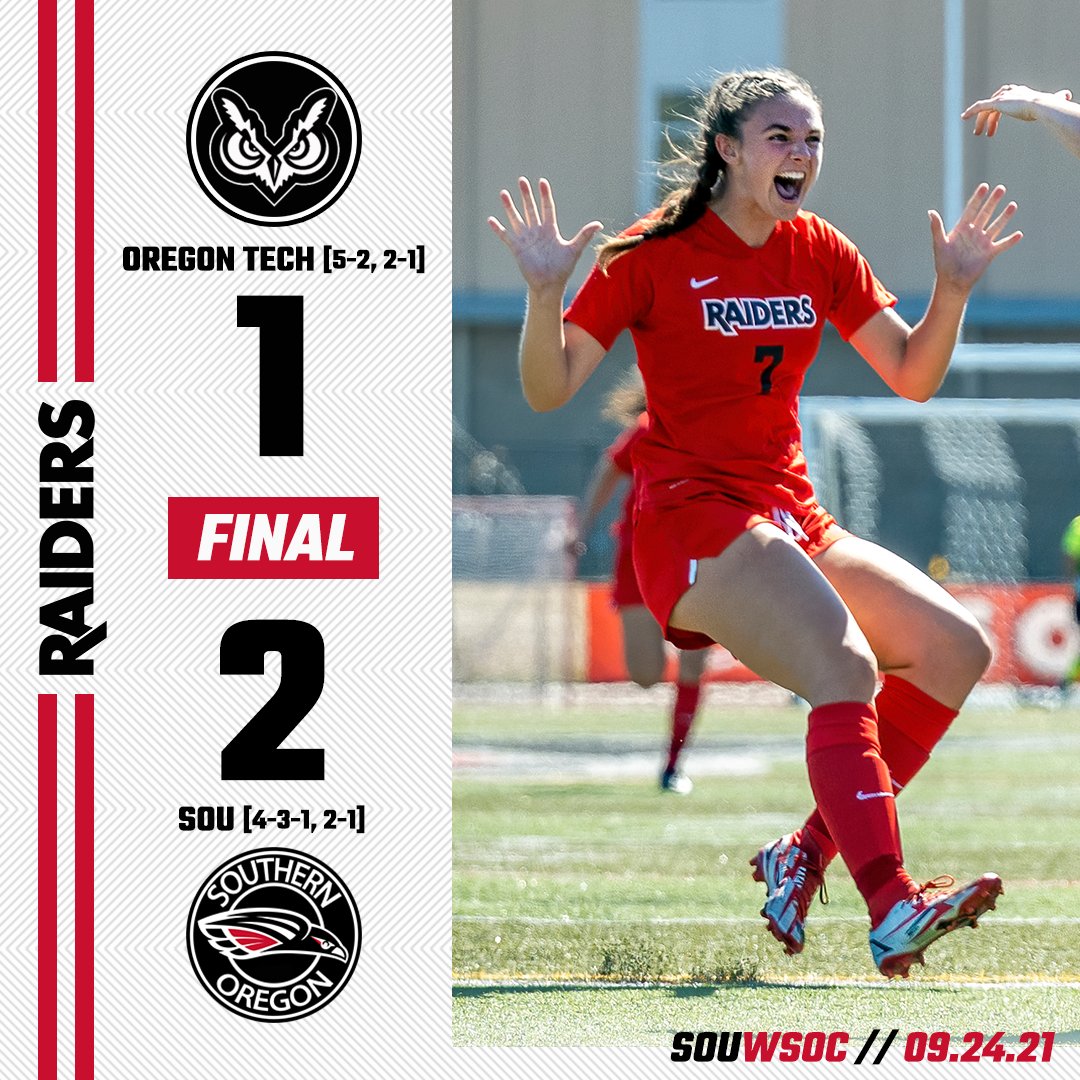 Make it a clean sweep of the Owls 🧹🧹🧹

🔴 9' Sarah Mauk (Touey)
⚪️ 74' Kaya Baird (Santander)

1st NAIA Top 25 win of the season for <a href="/SOU_WSOC/">Southern Oregon University Women’s Soccer</a>!