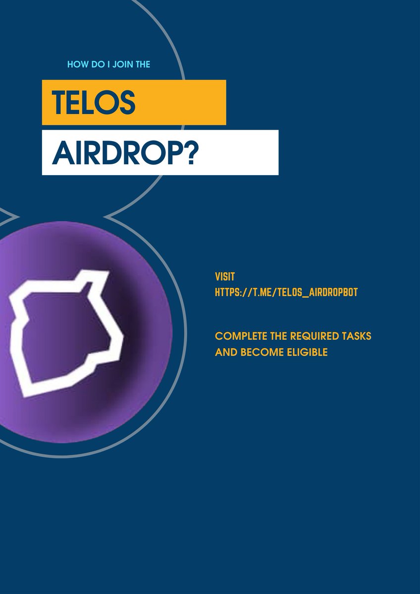 mharia_p's tweet photo. Have you taken part in the #Telos airdrop to earn $TLOS? Don't waste time if you haven't as the clock is ticking fast to the end of the airdrop.
#TelosDeFi #Crypto https://t.co/AsNJOjm5ZM