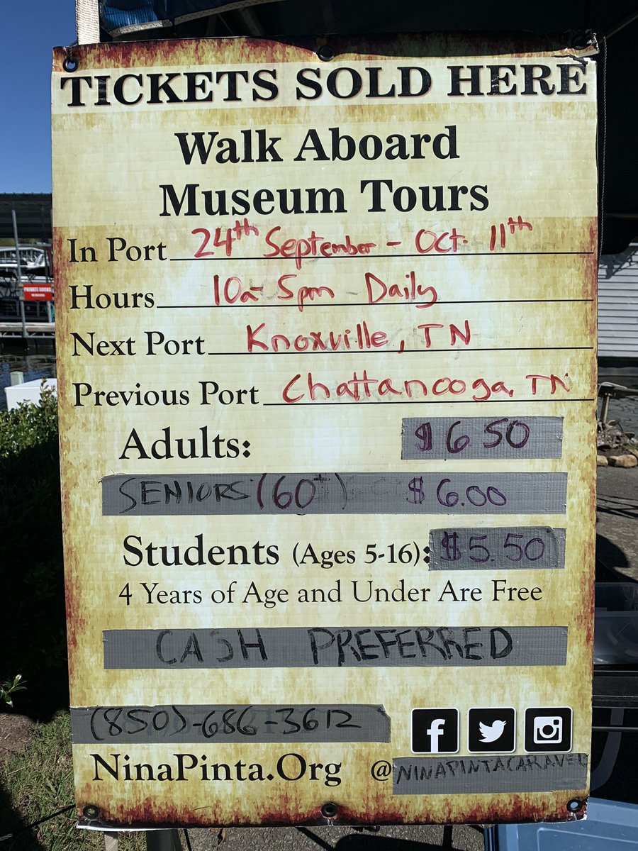 visitloudon's tweet photo. Here she is!!! Check out the replica-ship Pinta with @ColumbusShips at Fort Loudon Marina. She’ll be docked there and offering tours through October 11 from 10-5 daily. ⚓️ #goLoCo #lakewaytothesmokies #tnvacation https://t.co/wAcnIi2vqz