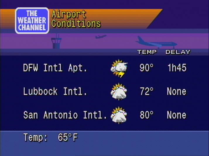 techknight2's tweet photo. Why have only a single airport condition on the #weatherstar 4000 when you can have 3? hehe https://t.co/z4SA4OrtCc