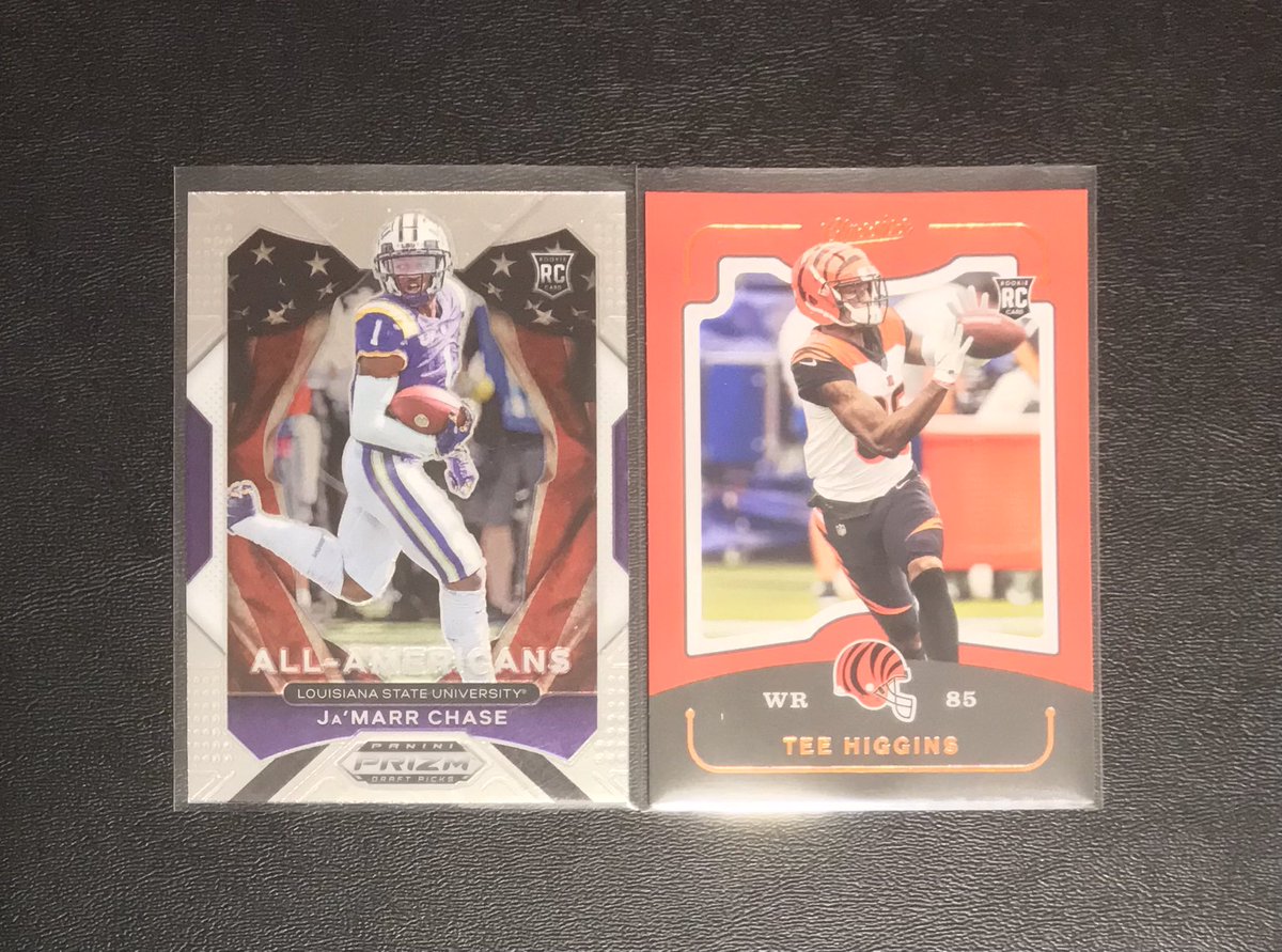 SpeshSportsTM's tweet image. If the #Bengals win Sunday, I’ll give these to 1 person!

Just:
1. Follow ✅ 
2. Retweet ♻️ 
3. Tag a friend 👊🏼

*Must complete all steps

Contest ends when the game is over, good luck!🍀

@sports_sell @SportsCardHoby @Hobby_Connect @HobbyConnector
@ConnectingHobby @HobbyRTs