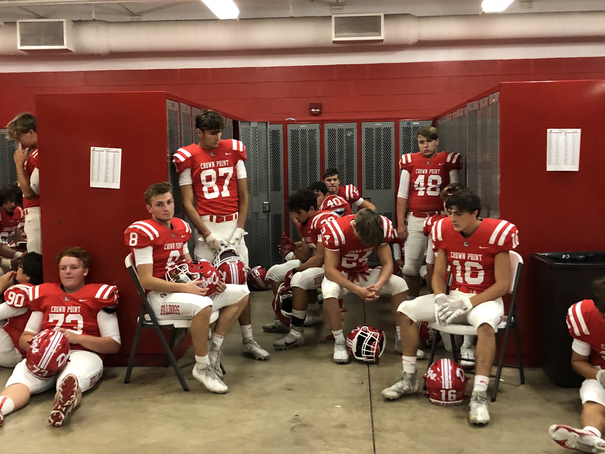 Crown Point Football on Twitter "Locker Room pregame.…