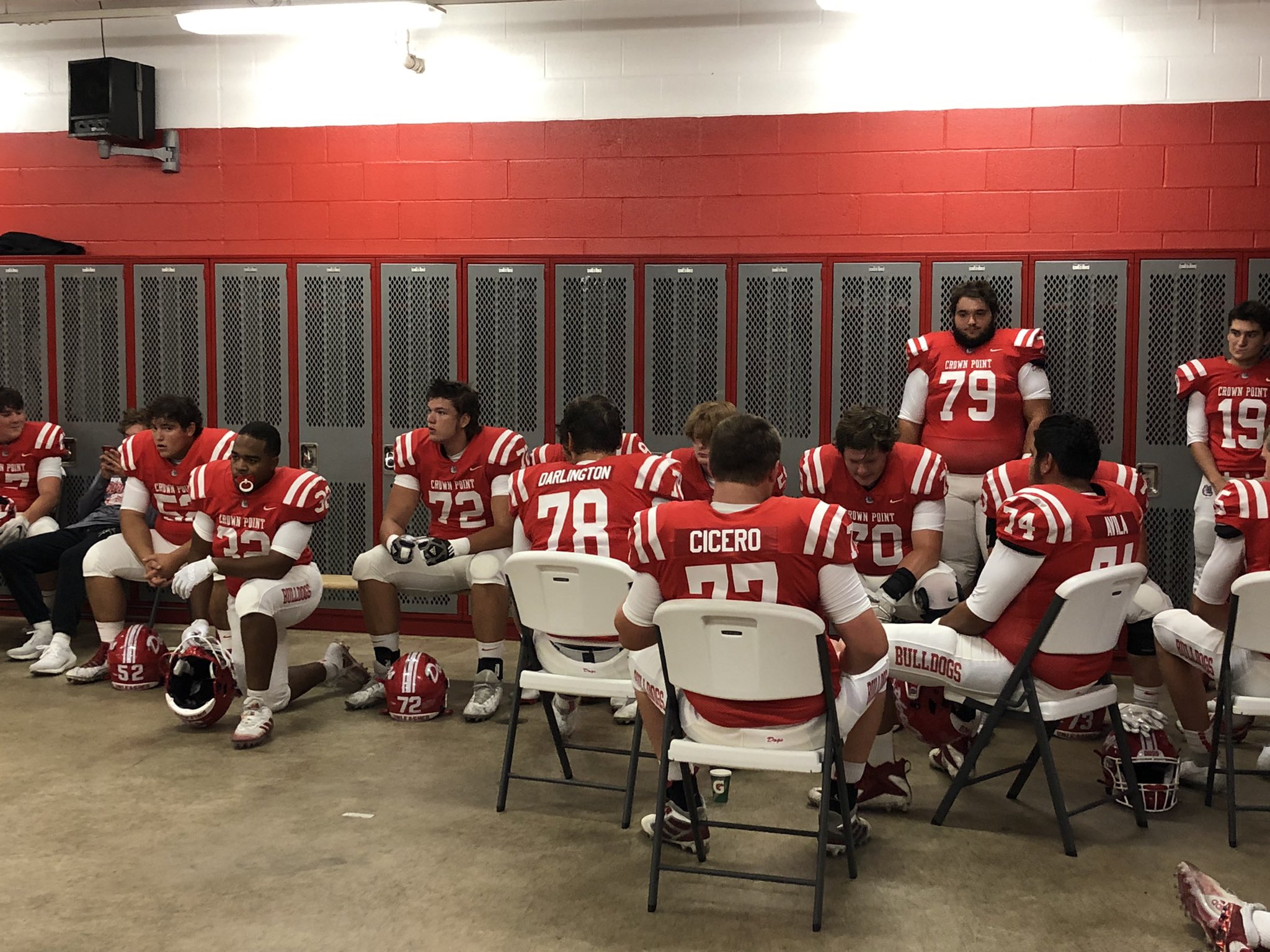 Crown Point Football on Twitter "Locker Room pregame.…