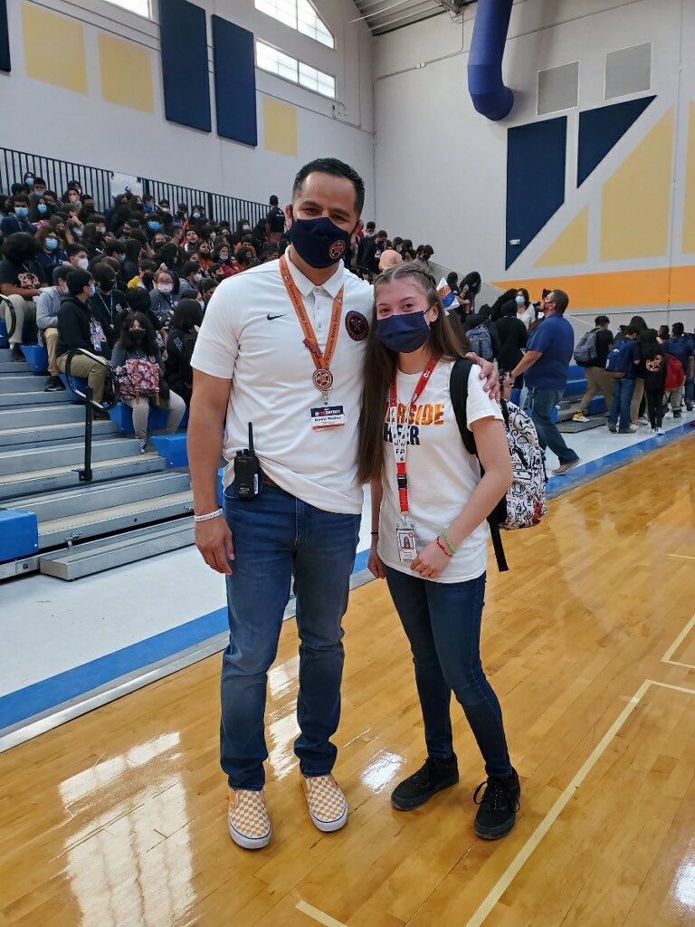 FORtheValley_DM's tweet photo. I’m beyond proud of Ava! She led our assembly this morning as she spoke about integrity and kindness. Building capacity within our REBELS. #TheRebellion 🧡 #TeachtotheSTANDARD https://t.co/rFq3ruVJyW