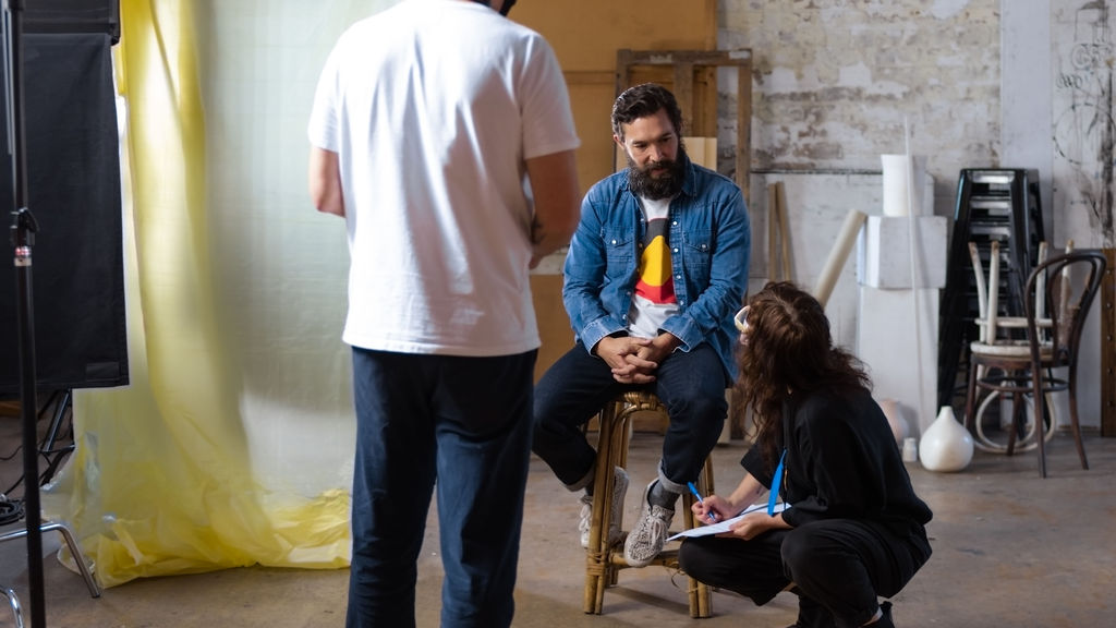 NAVAvisualarts's tweet photo. Dean Cross, a multi-disciplinary artist of Worimi descent, says, “When everything gets shut down against your own natural creative rhythms, it's hard to find the energy to start again.” #SitForAnArtist 🔗https://t.co/ASuX79vM1N 

📷Lauren O Photography https://t.co/2HCiO2oT9d