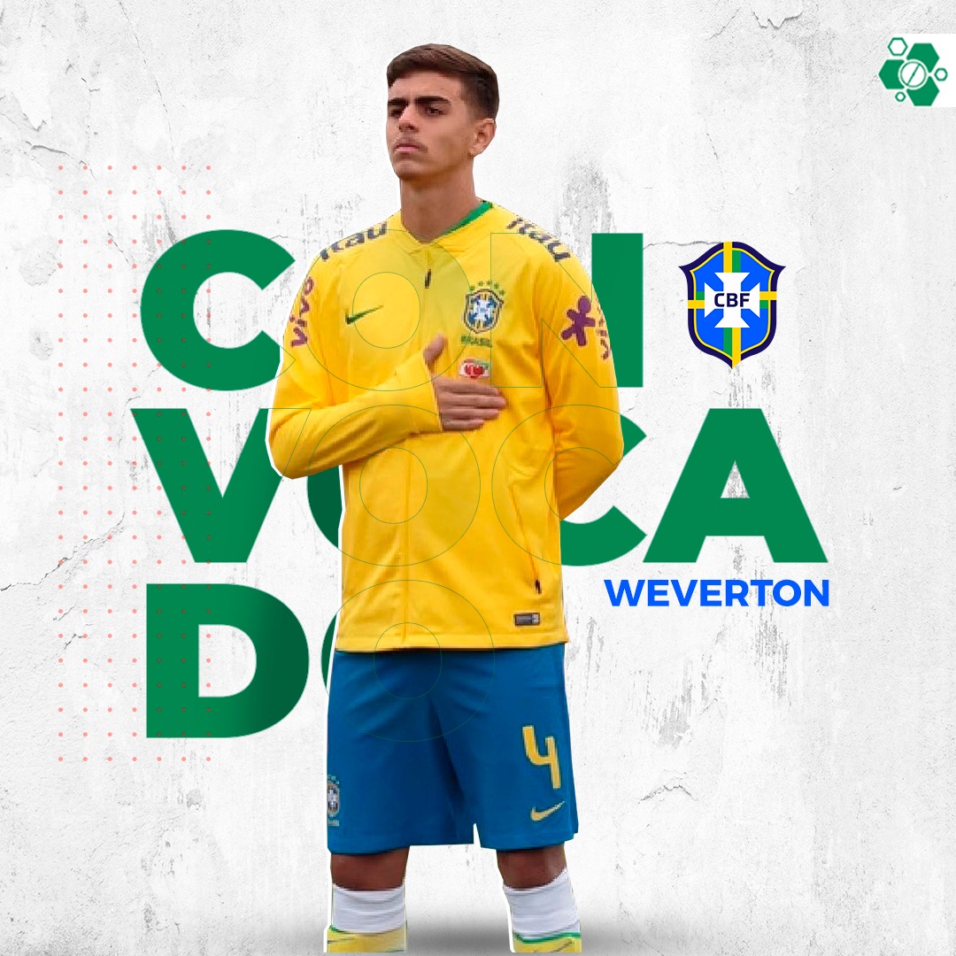 Weverton é Seleção!!! Parabéns! 🇧🇷🇧🇷 Defensor do Cruzeiro foi convocado para a Seleção Brasileira Sub-18.

Dudu Patetuci convocou, nesta sexta-feira, a Seleção Sub-18 para período de preparação na Granja Comary entre os dias 4 e 12 de outubro.