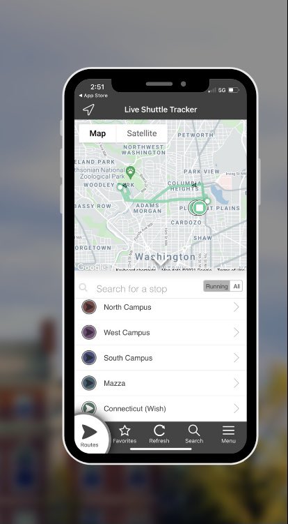 🚨 Students now have live access to the Mazza Grandmarc &amp; Connecticut Ave shuttles routes.

We encourage all Bison to download the “Ride Systems” app (link in bio!) to view the following routes:

📍 North Campus 
📍 West  Campus 
📍 South Campus 
📍 Mazza 
📍 Connecticut (WISH)