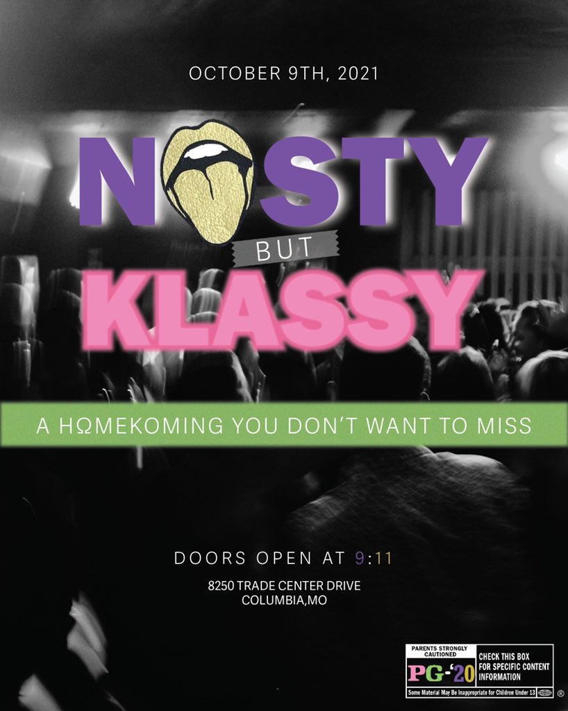 MizzouQues's tweet photo. The Premier 2021 Mizzou Homecoming  Party! Come klassy but don’t be afraid to get nasty😉. Link to Pre-Sale tickets in our bio. ONLY A LIMITED NUMBER ARE AVAILABLE‼️ 🐶🐸 https://t.co/2IijTmoAuj