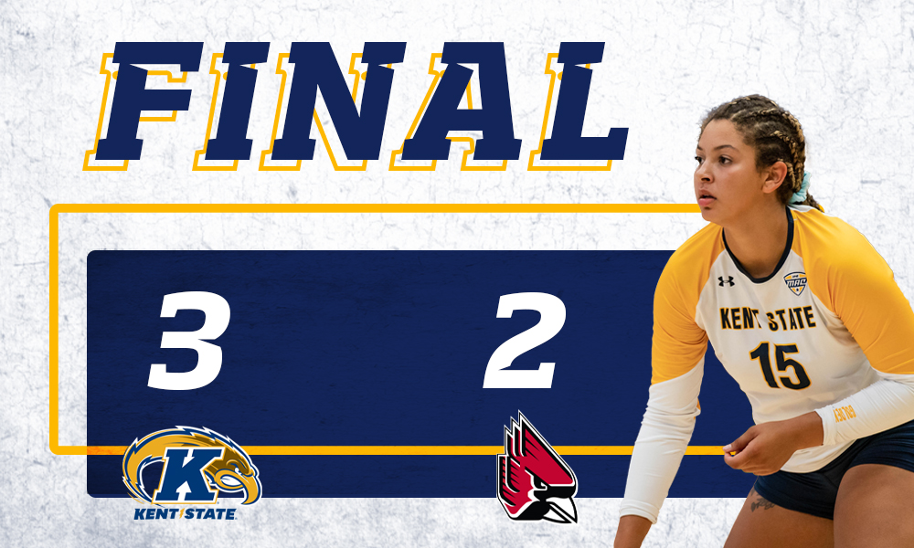 KentStVball's tweet photo. 🄺🅂🅄 3, 🄱🅂🅄 2

KSU WINS!! ⚡️
Matthews with a career high, 27 kills! .412 Hitting %
Tyson also with a .435 Hitting %
Way to finish!

#REACH | #BeGolden https://t.co/pxedgEFpLz