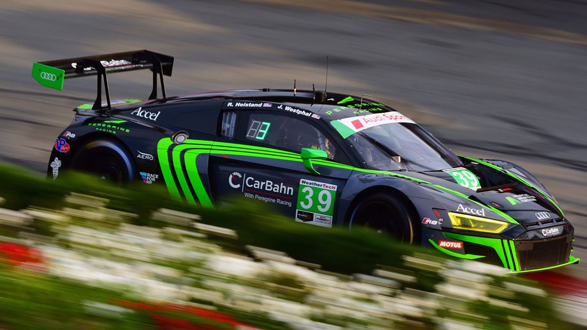 CarBahn with <a href="/PeregrineRace/">Peregrine Racing</a> qualified third in the GTD class for the <a href="/IMSA/">IMSA</a> WeatherTech SportsCar Championship race at <a href="/GPLongBeach/">Acura Grand Prix of Long Beach</a>. The #39 Audi R8 LMS is being shared by <a href="/RichardHeistand/">Richard Heistand</a> and <a href="/WestphalRacing/">Jeff Westphal</a>.

&gt;&gt; audi.com/GT3

#PerformanceIsAnAttitude #GT3