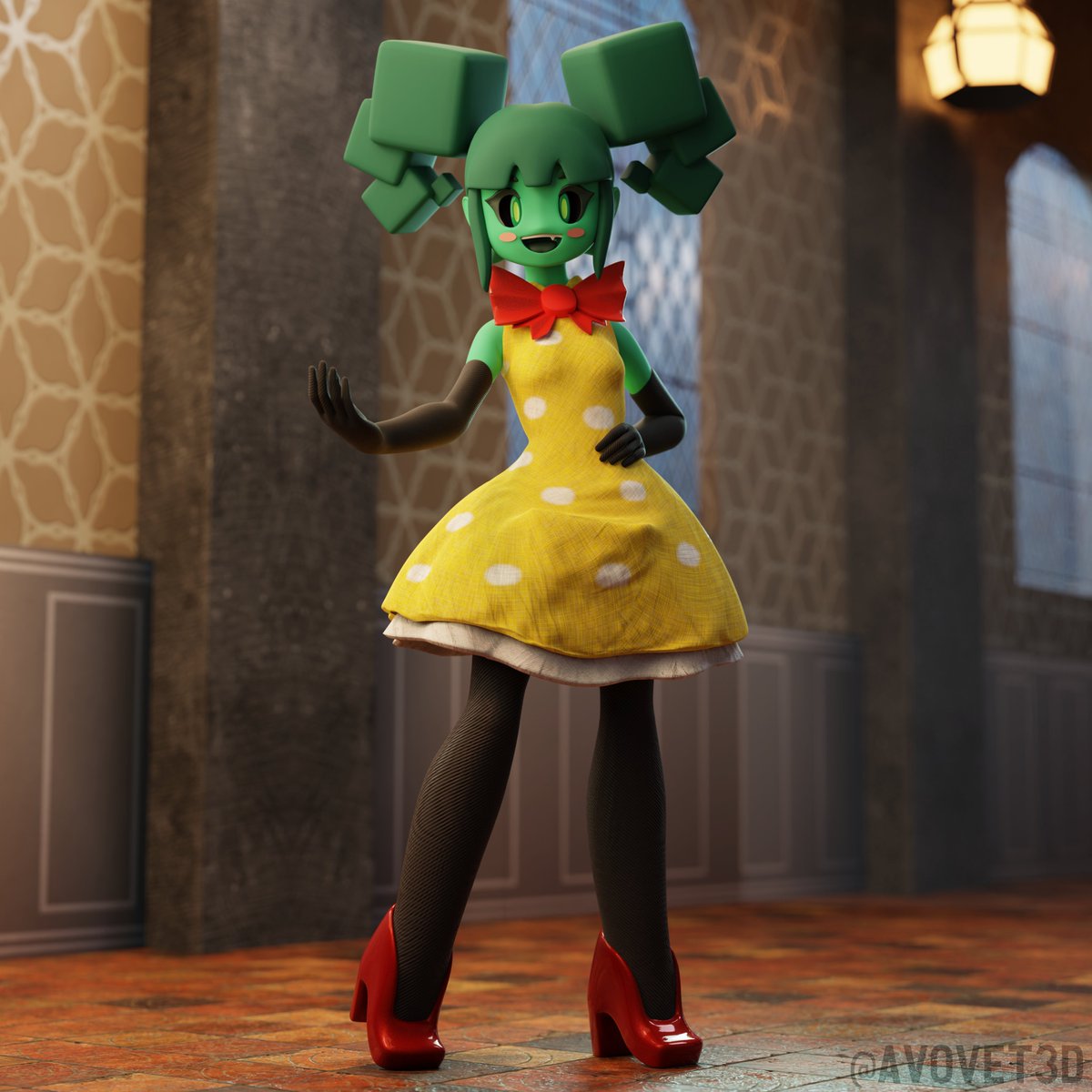 I saw a design of mimi from paper mario from @xinus22 and really