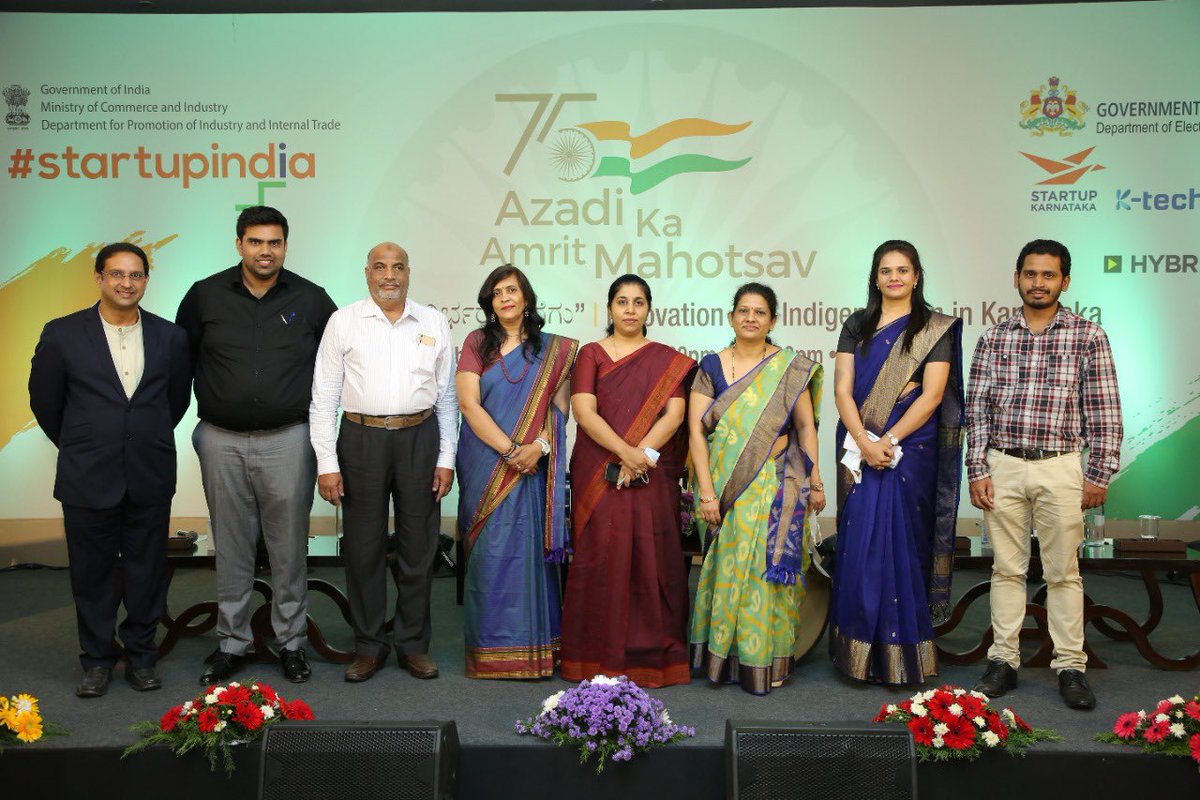 SandhyaRAnvekar's tweet photo. As part of ‘Azadi ka Amrut Mahotsav’ an event on Innovation &amp; Indigenisation in Karnataka was held on 24th Sept. The team of KITS, Dept of Electronics, IT &amp; BT along with Meena Nagaraj, MD… https://t.co/Hh90Mqym8J