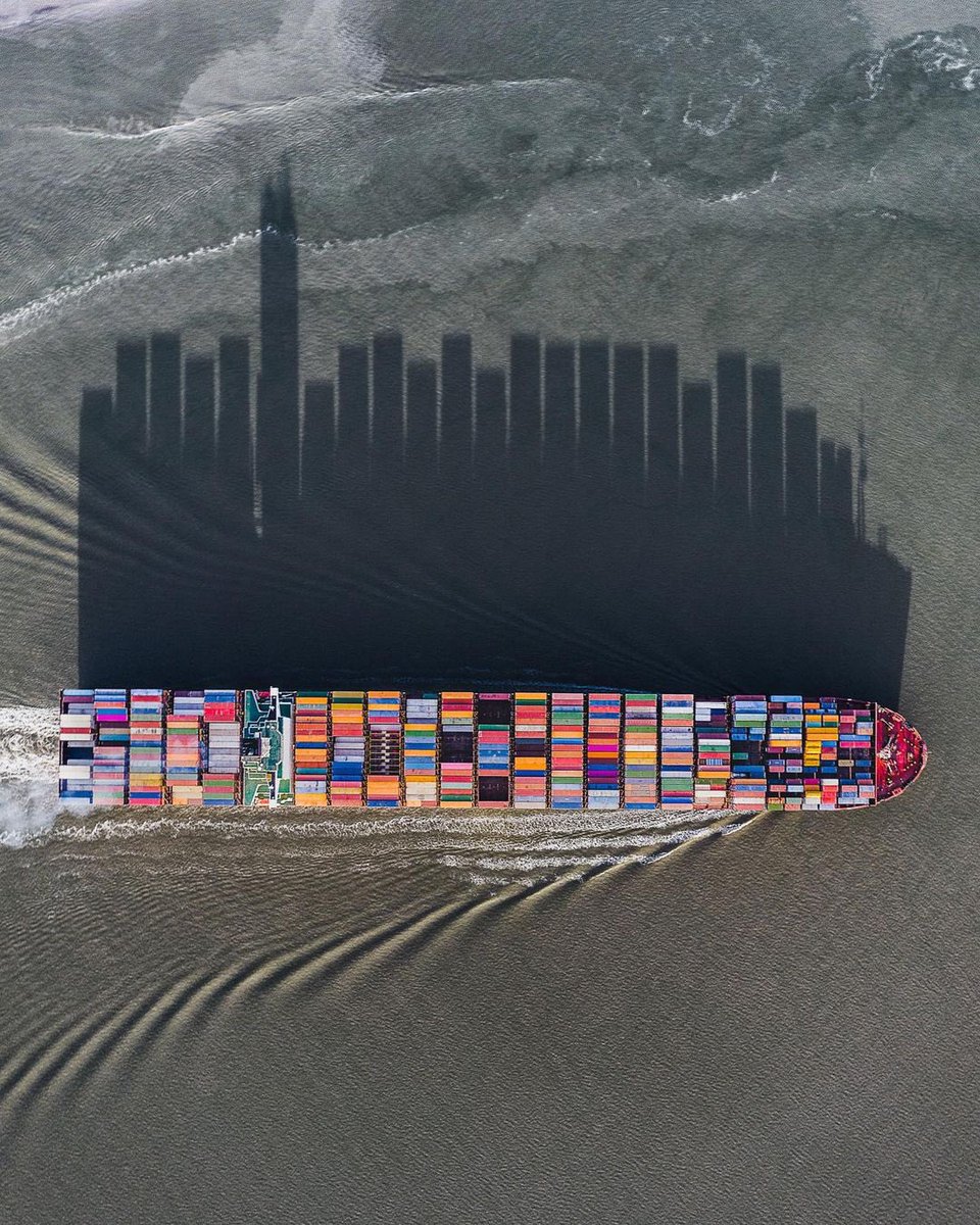 Aerial view of a cargo by Abstract Aerial Art