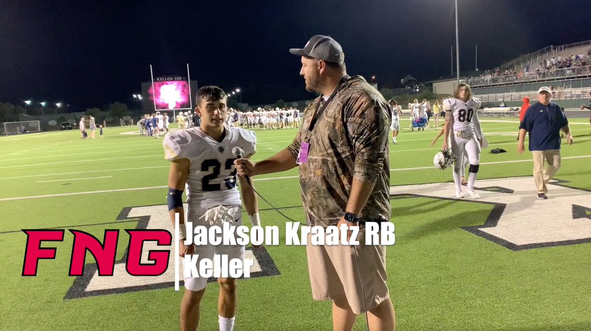 Friday Night Glory (@fridaynghtglory) on Twitter photo VIDEO Keller's Cade Whitmire, Zac O'Day, Jackson Kraatz, and Head Coach Carl Stralow chat about their 41-7 win over Keller Central.
youtu.be/VJFUM3ViF9Q
#txhsfb | #FNGsports | <a href="/TXRoofCoach/">Coach_Meek</a> VIDEO Keller's Cade Whitmire, Zac O'Day, Jackson Kraatz, and Head Coach Carl Stralow chat about their 41-7 win over Keller Central.
youtu.be/VJFUM3ViF9Q
#txhsfb | #FNGsports | <a href="/TXRoofCoach/">Coach_Meek</a>