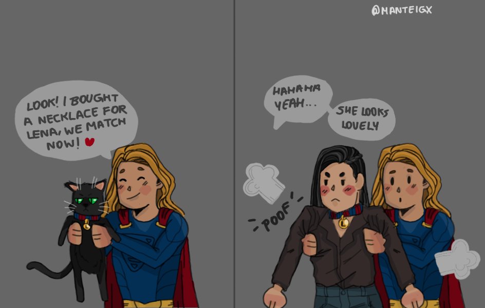 manteigx's tweet photo. kara is so excited about lena's new superpower! (Lena pretend she not like the attention but she loves the cuddles)
#Supergirl #Supercorp #SupercorpArt #witchLena https://t.co/YwjQvWm78O