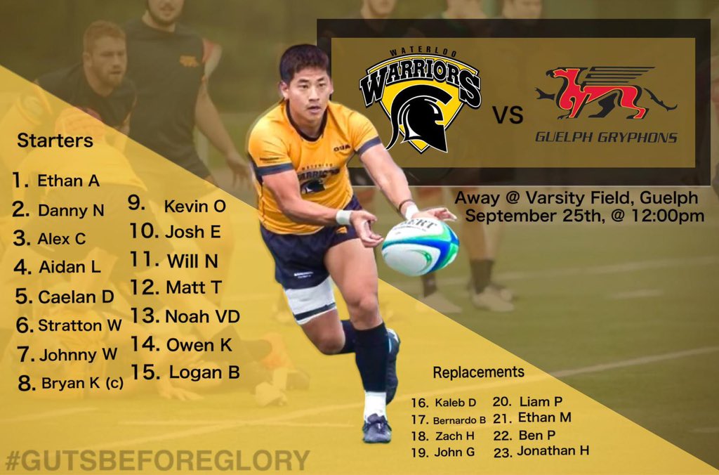 WlooMRug's tweet photo. Saturday is a Rugby day…Finally

For the first time since 2019 the lads will be suiting up in the Black and Gold as they head down Highway 7 to open their 2021 campaign against @gryphonmrugby

#GoBlackGoGold
#GutsBeforeGlory
#NoMoreWednesdays 😉 https://t.co/sQ62EgZ6P5