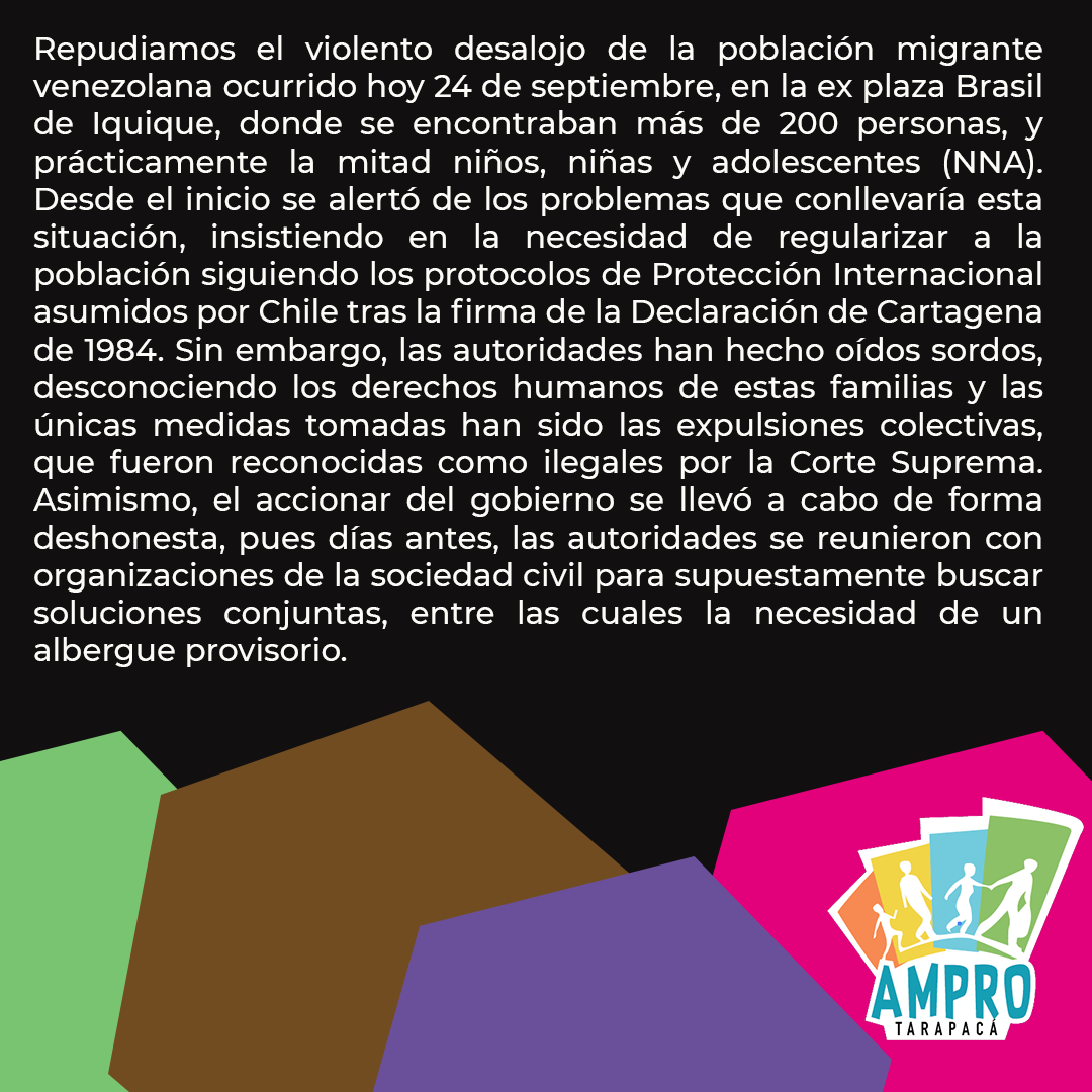Asam.Abierta de Migrantes y Pro Migrantes Tarapacá tweet media