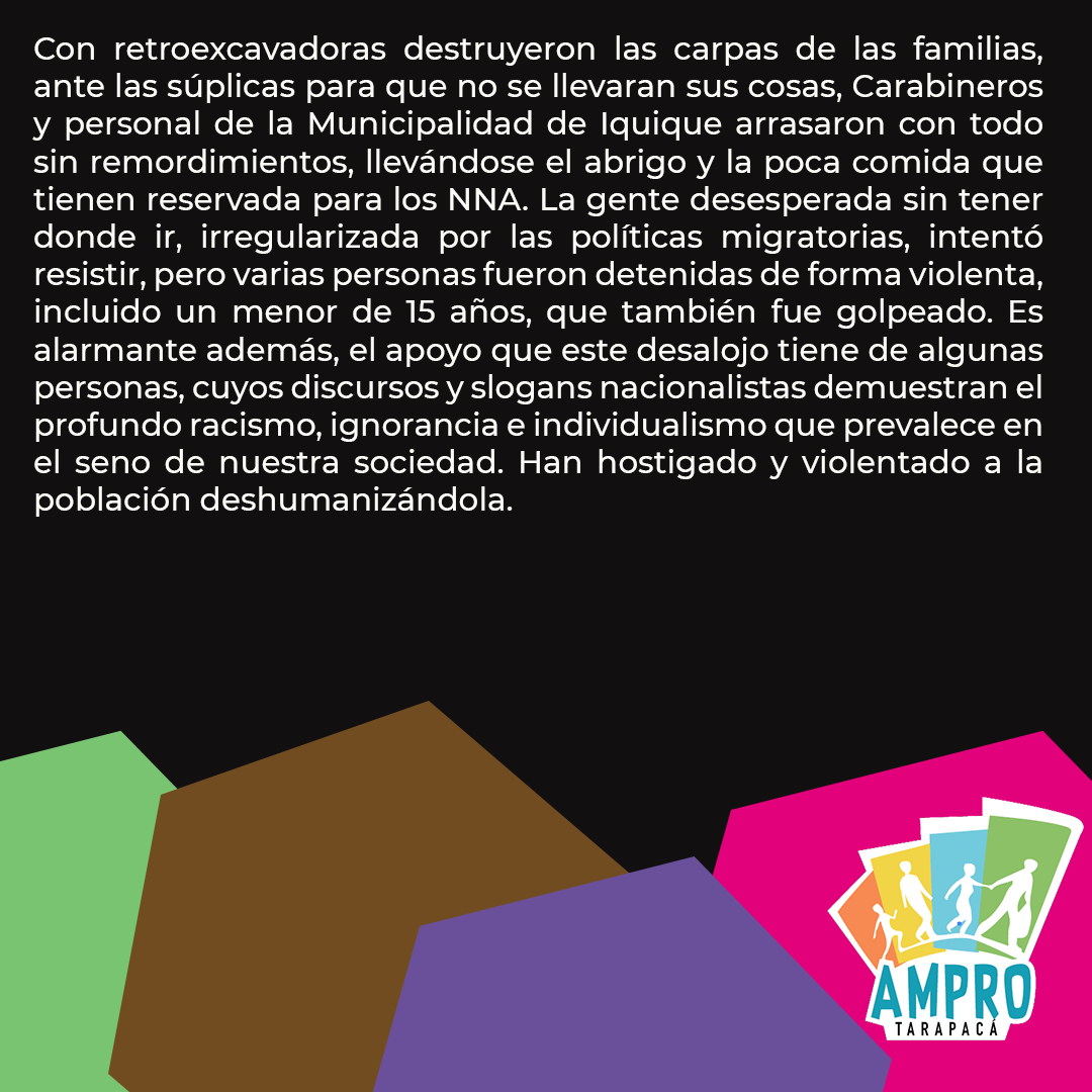 Asam.Abierta de Migrantes y Pro Migrantes Tarapacá tweet media