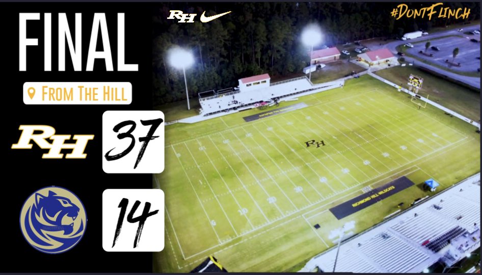Here is our final score for the Homecoming game! Great job tonight Wildcats and a big thank you to all who came to support. See you next week! 🐾 #BTH #DontFlinch