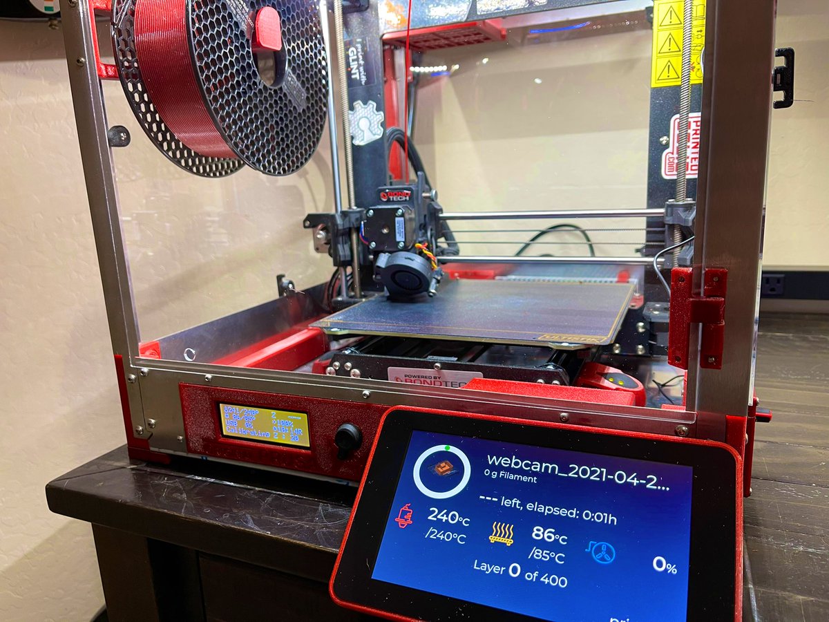 TheLightSpeedz's tweet photo. Check it out! Done! This box is soooo flipping good! I cannot begin to tell Active temp control, HEPA filter, quiet, safe and modifiable! 
Filament: @prusament Carmine PETG
Printer: @josefprusa MK3s+ 
It’s really amazing!
@printerbox3d 

Find it here: https://t.co/NunmBDriOP https://t.co/wIOQSMKbup
