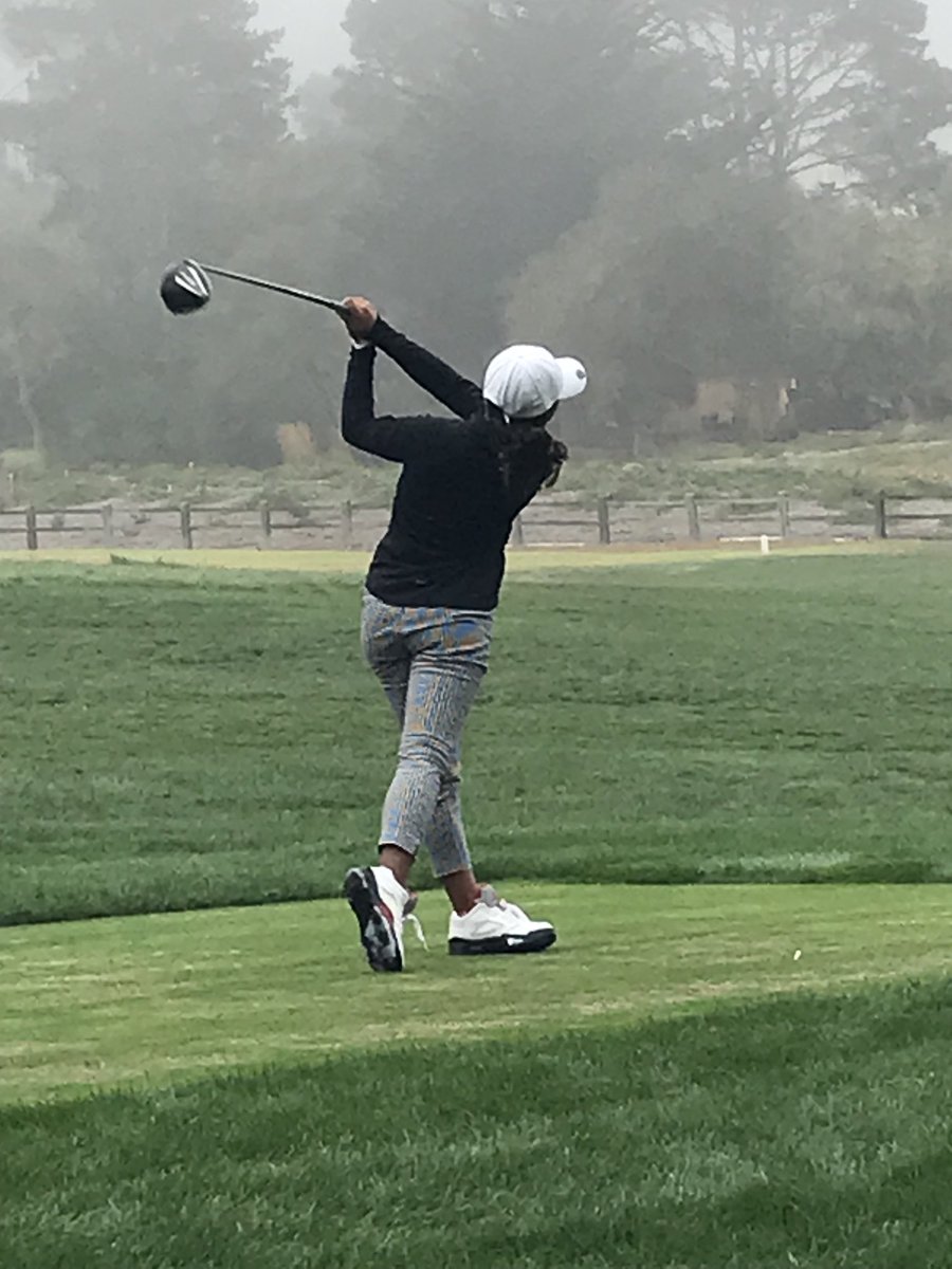 firstteesj's tweet photo. ⁦@firstteesj⁩ own Brenna Preap with partner Harrison Frazer at Pebble for ⁦@PUREFirstTee⁩ ⁦@TheFirstTee⁩    Great day for our 3 girls! https://t.co/hLJouaYTRW