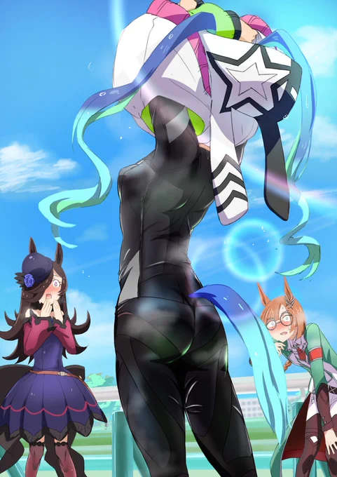 レース終わりに暑くて脱いじゃう師匠
#ツインターボ 