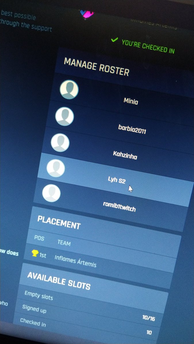 _Lyh_S2's tweet photo. Gg! @InflamesOfc o primeiro de muitos  🏆🥇 https://t.co/lr9bJmZOkS