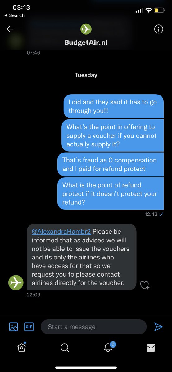 AlexandraHambr2's tweet photo. @Budgetair  is a fraudulent company! My flight was cancelled June last year, never got a refund. Refusing a refund offered a voucher, not able to provide a voucher and neither is the airline! I’ll never get my compensation and that’s how they want it https://t.co/vvQ1aRmUeo