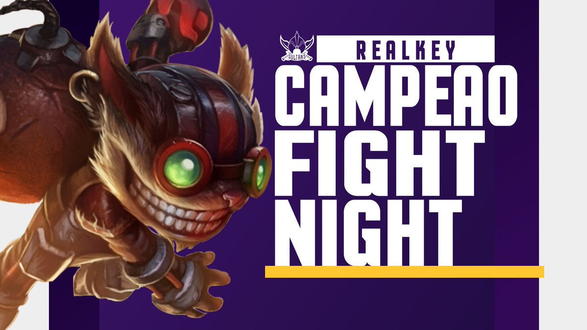 NÃO TEM COMO!!!!

O <a href="/TrueRealkey/">Realkey</a> conquista o <a href="/GiantSlayerLoR/">Legends of Runeterra by Giant Slayer</a> Fight Night!

Já já acaba os personagens do LoR pras imagens

#GoSultans #GoSTS #FuriaDoDeserto