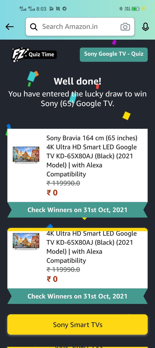 Hari55175901's tweet image. @amazonIN @Sony 
#AmazonQuiz 
#amazonanswerandwin