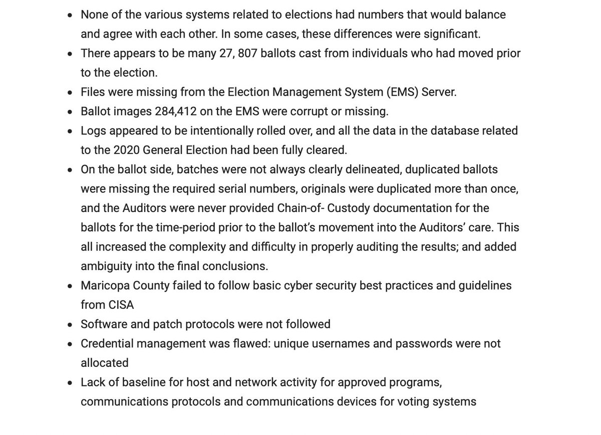 realLizUSA's tweet photo. The Truth About the Arizona Audit
Read the full report here:
https://t.co/6TsocKxs88 https://t.co/VLdSNwQ9wo
