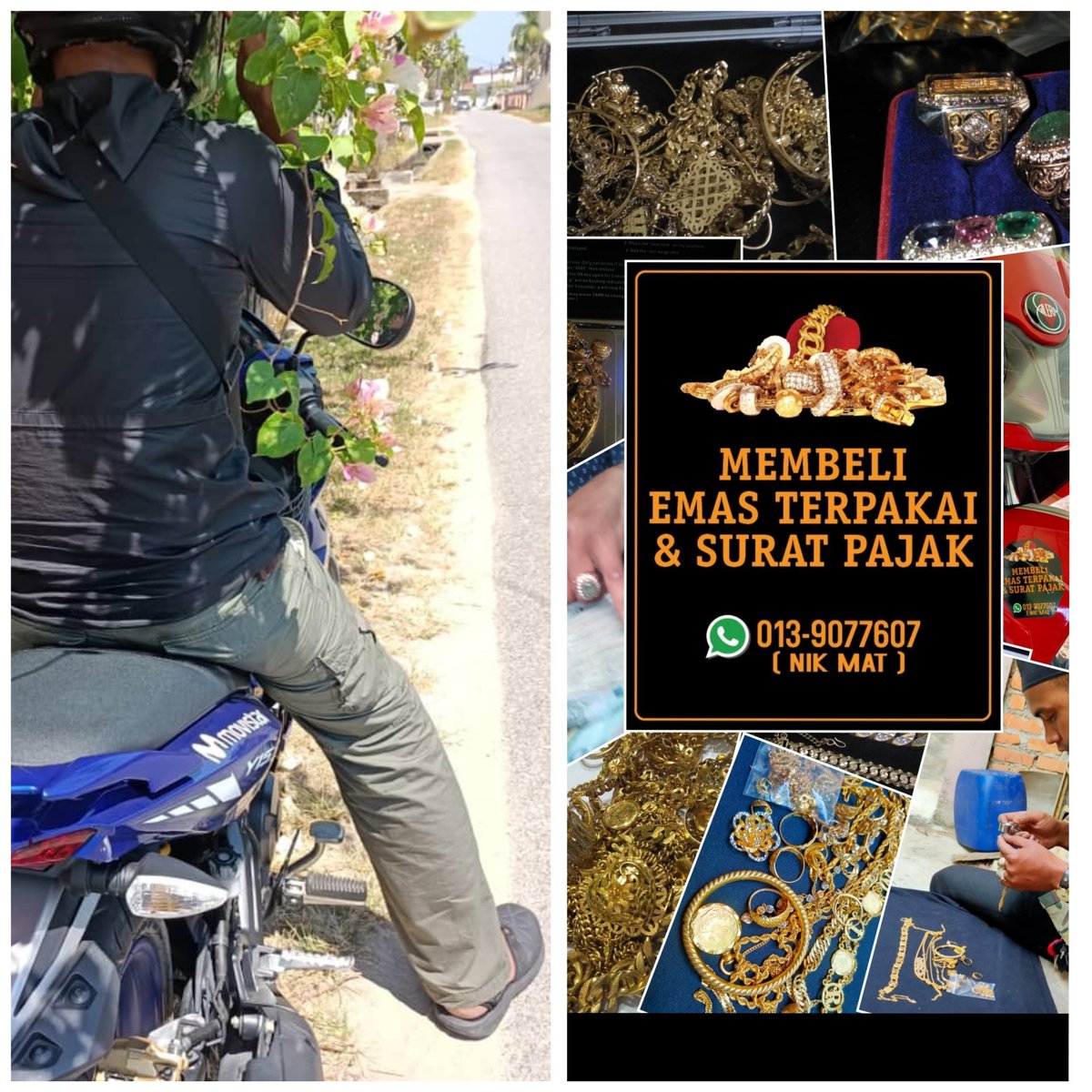 ramizu13's tweet photo. @Neelofa Assalamualaikum.. dengan nama ALLAH swt sy mintak izin tuan puan cik encik kalau sesiapa ada @ ingin menjual emas terpakai atau surat pajak blh la hubungi saya call @ telegram 0139077607 (nik mat) terima kasih https://t.co/M61KfSwhiV