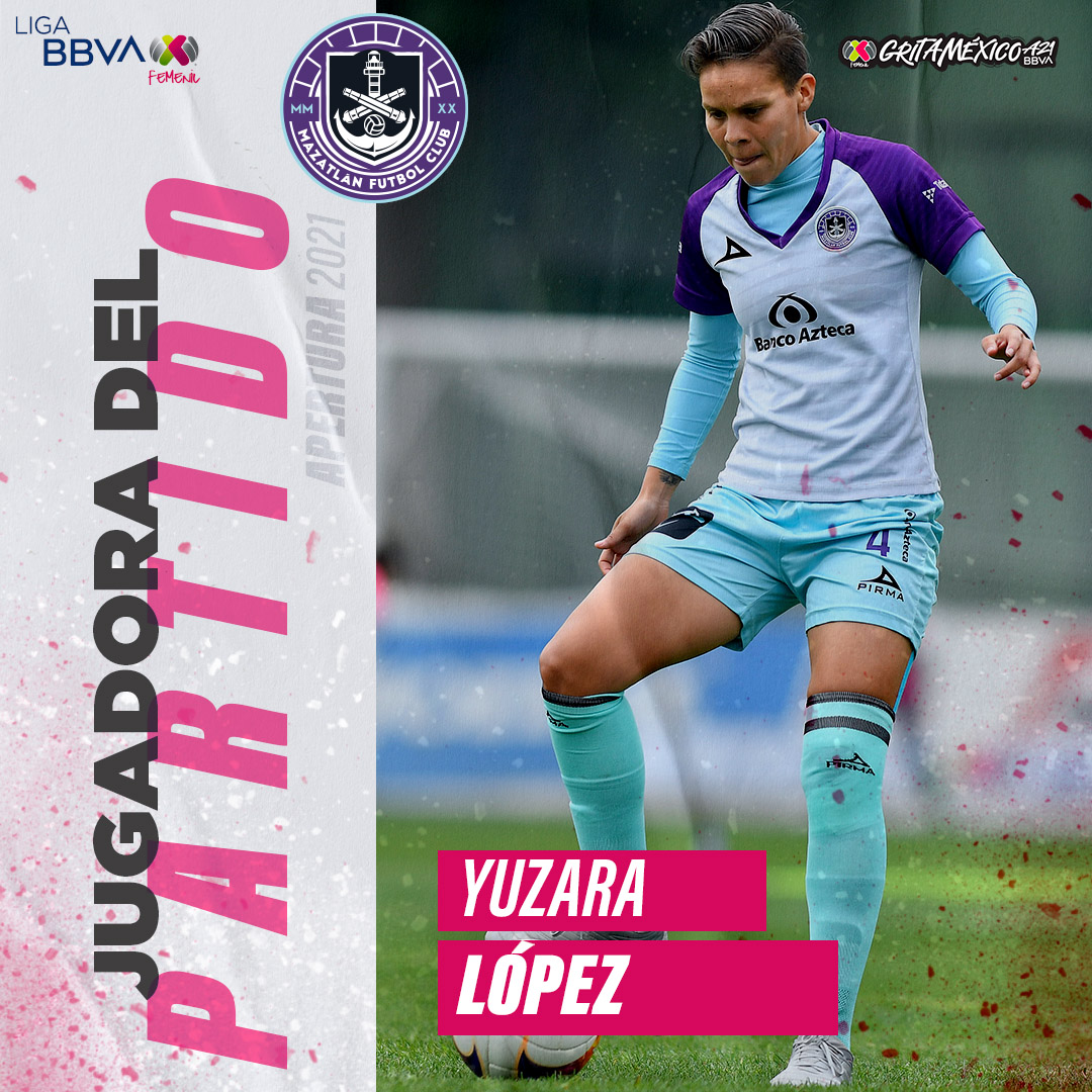 LigaBBVAFemenil's tweet photo. ¡¡ Defensa infranqueable !!

@LopezYuzara fue la futbolista importante en el empate de @MazatlanFem en contra de las Águilas.  

#VamosPorEllas⚽🎀 https://t.co/WqCv0jl6g8