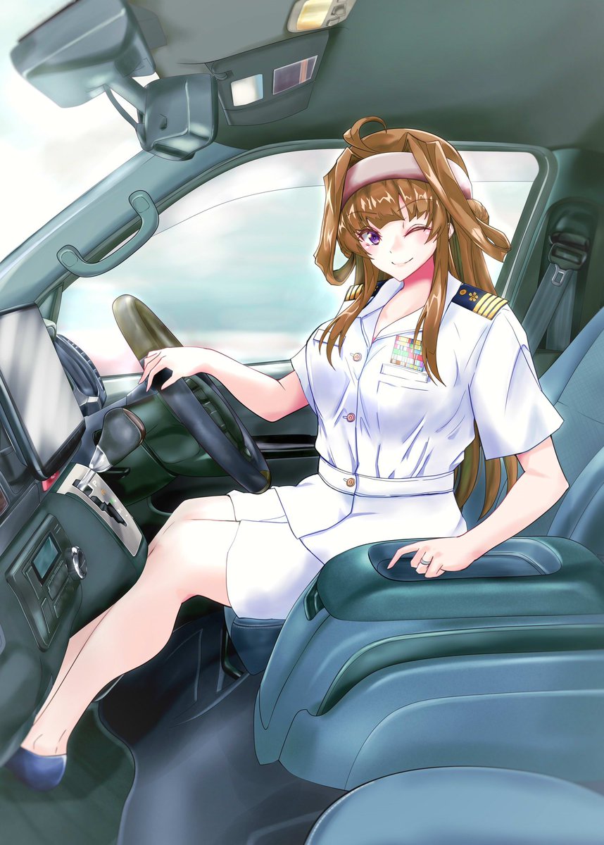 kongou (kancolle) 1girl hair bun long hair brown hair double bun uniform military  illustration images
