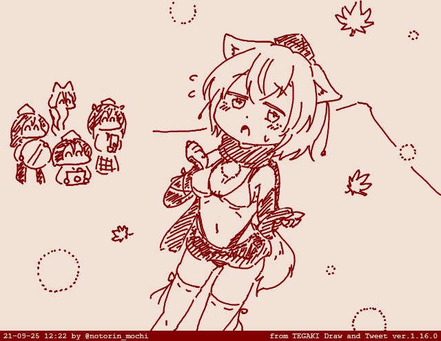 天狗の新衣装お披露目 #tegaki_dt 