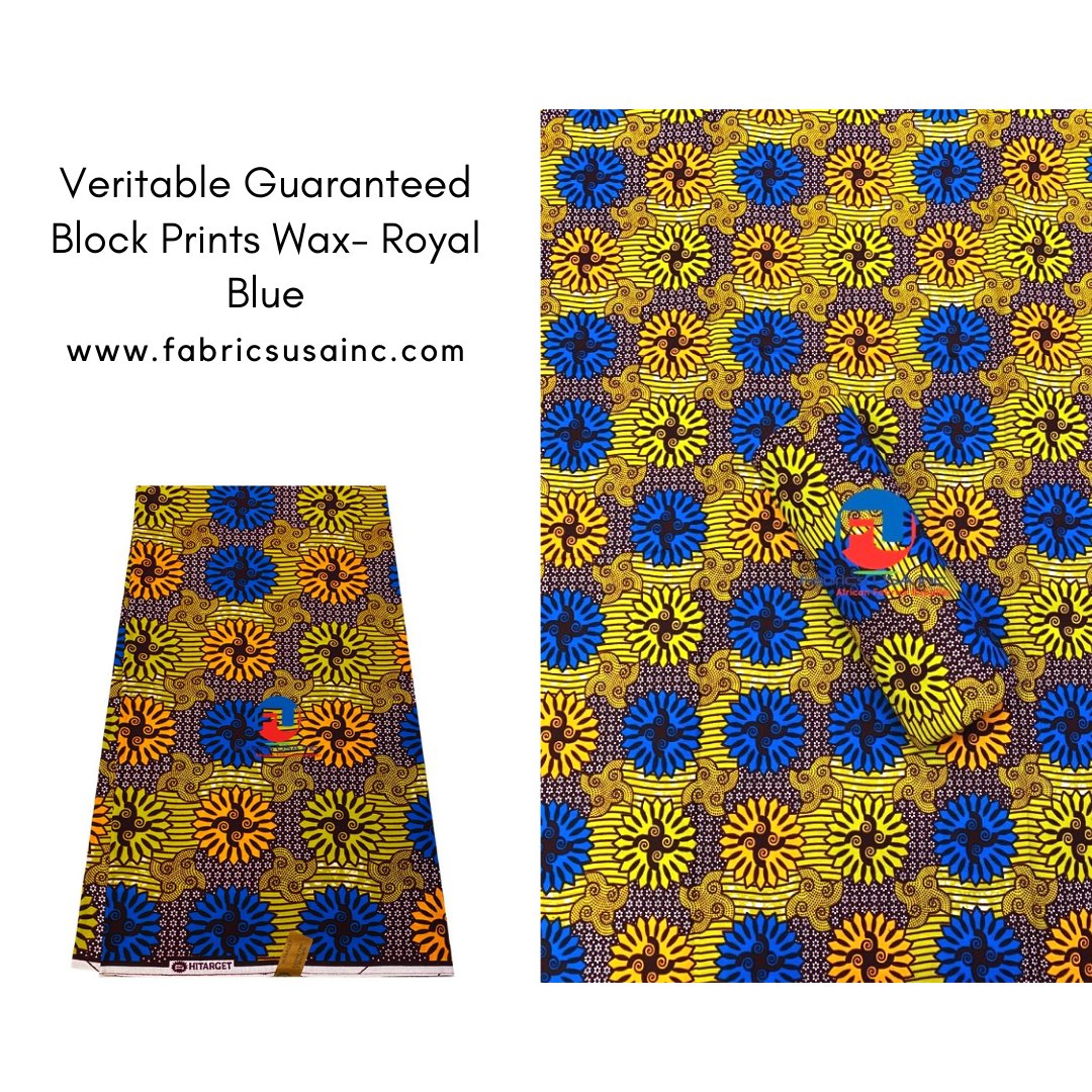 Veritable Guaranteed Block Prints Wax- Royal-Blue
See More Design👉 fabricsusainc.com/african-prints…
.
FREE Shipping Orders of $75.
Store Location: 1448 Commerce Ave, Bronx NY 10461.
Call: 3476596812/ 3477745575
.
.
#GuaranteedWaxBlockPrint #hitargetwaxprints #fabricsusainc