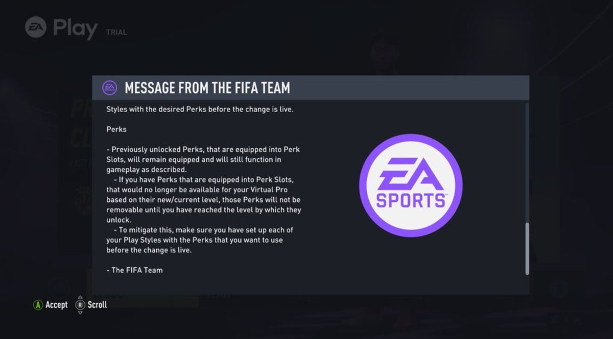 TheVFL_'s tweet photo. 🚨 ATTENTION 🚨 - A Message from the EA Pro Clubs team...

📢 Tag any friends of yours who have hours left and are Level 11 or above, and let them know to allocate all their perks &amp; points **BEFORE** Sunday at 2am UK Time.

🤝 Have a good weekend everybody :) #FIFA22 #ProClubs https://t.co/TztDMXqSD5