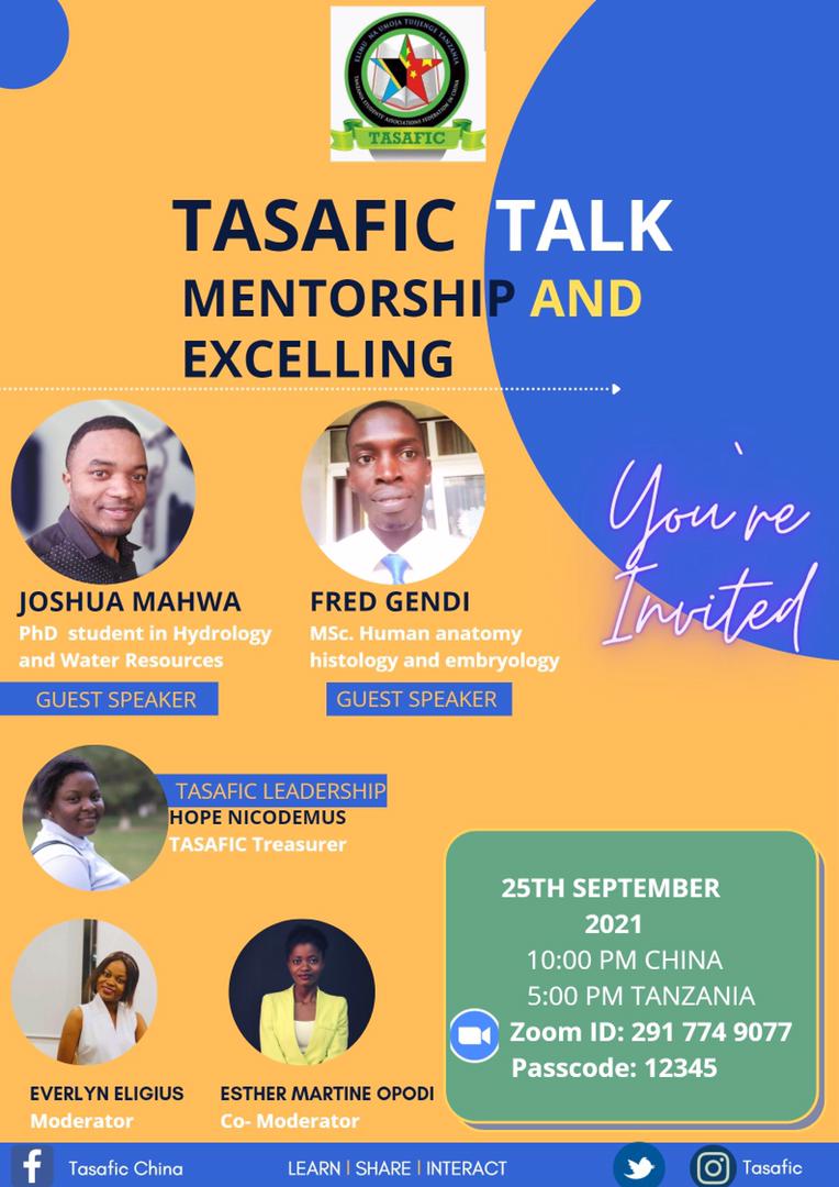 tasafic's tweet photo. 🎺HUMBLE REMINDER 🎺
               (It’s Today)

TASAFIC is inviting you to a scheduled Zoom meeting.

❇️TOPIC : MENTORSHIP AND EXCELLING 

✳️DAY ;SATURDAY 25,2021…..10pm

⏰Time: 10:00 PM  CHINA TIME 🇨🇳. https://t.co/6fmvPtKIqq
