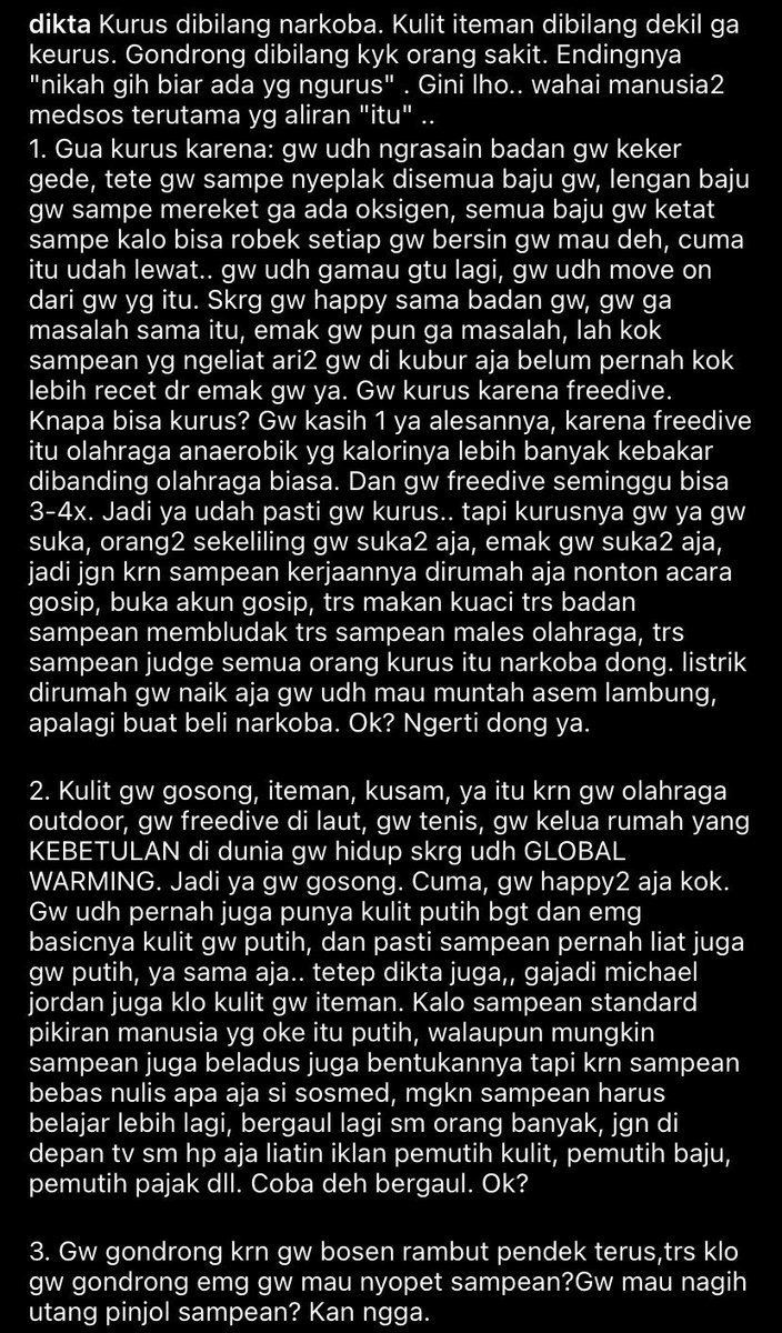 Saya setuju sama pernyataannya bro Dikta ini. Kadang orang hanya bisa menilai saja tanpa tau apa yg kita lakuin dan rasakan.
Orang-orang semacam itu lebih cepatlah pindahkan ke dunia lain atau ke planet pluto biar lebih jauh dr manusia normal.
