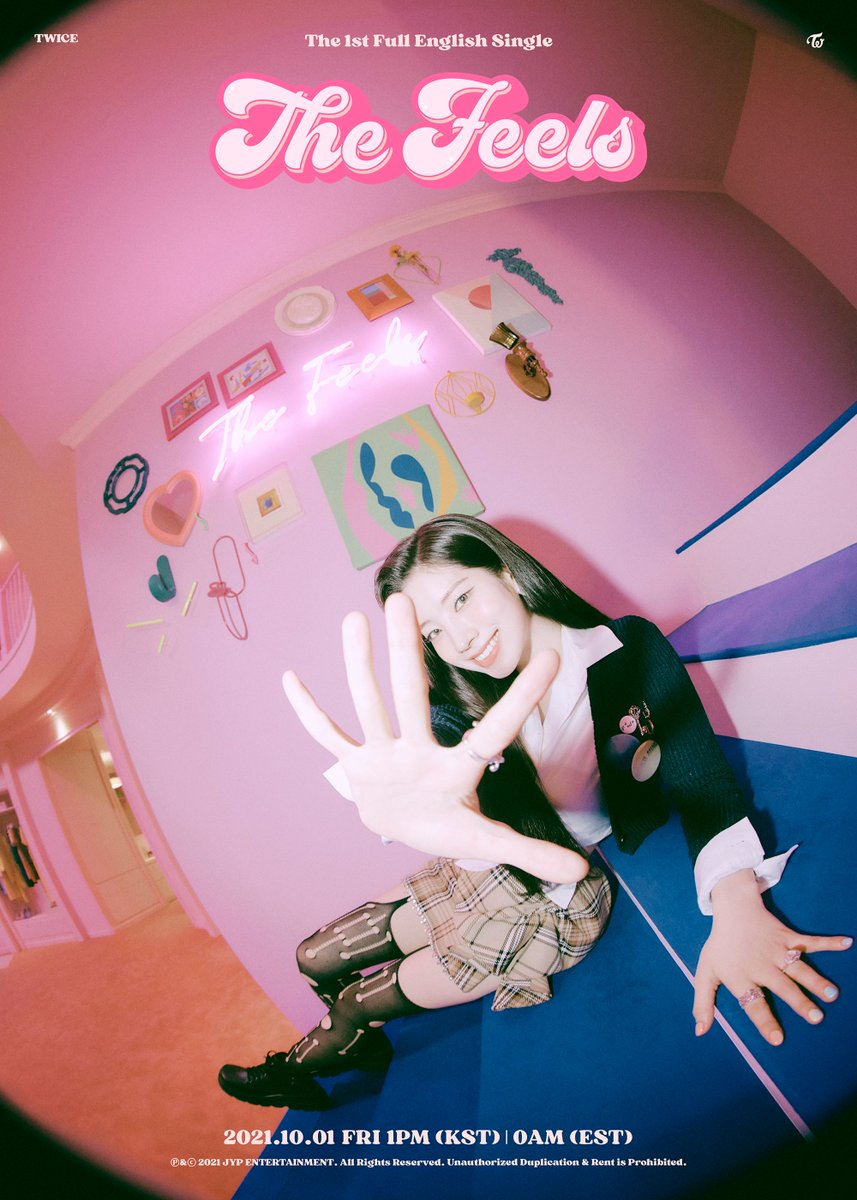 TWICE 1ST Full English Single
"The Feels"

Concept Photo 3
DAHYUN

Release on
10.01_FRI , 0AM (EST) 1PM (KST)

📌&lt;The Feels&gt; Pre-save &amp; Pre-order
twice.lnk.to/the-feels

#TWICE #트와이스 #TheFeels
#GetTheFeelsWithTWICE