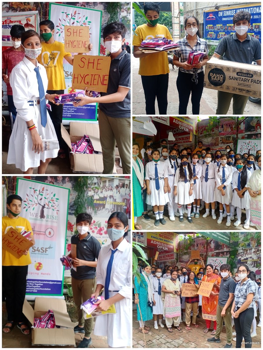 AaravSeth_'s tweet photo. #SheHygiene #Drive8

To aid who are in dire need of better #MenstrualHygiene, 
@_WeRiseTogether team donated #ecofriendly, #sanitarypads to 82 girl. 

#SDG3 
@_sayema @AminaJMohammed @richaanirudh @IvyKriss @smritiirani @BhupalPsr @vanessa_vash @ShreyaTuli_ @KaoHua3 @rwclimate https://t.co/ujjxKTD9Nw